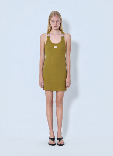 LN-CC® - Jean Paul Gaultier: Cotton Ribbed Short Dress - Yellow Jean Paul Gaultier Cotton Ribbed Short Dress Yellow jpg0264008