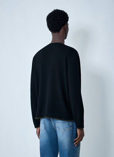 MHL by Margaret Howell 斜裁保暖针织衫  黑色 mhl0162002