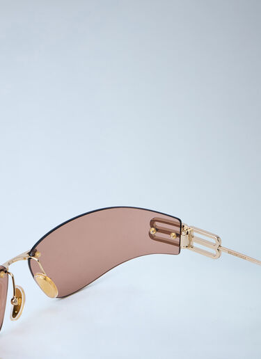 LN-CC® - Balenciaga: Gossip Rimless Logo Sunglasses - Pink Balenciaga Gossip Rimless Logo Sunglasses Pink bal0263053
