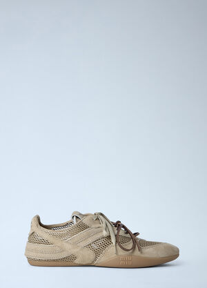 LN-CC® - Miu Miu: Rope and Suede Sneakers - Beige Miu Miu Rope and Suede Sneakers Beige miu0263029