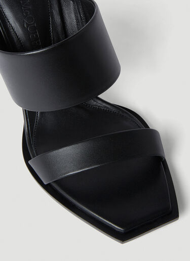 LN-CC® - Alexander McQueen: Shard High Heel Sandals - Black Alexander McQueen Shard High Heel Sandals Black amq0252016