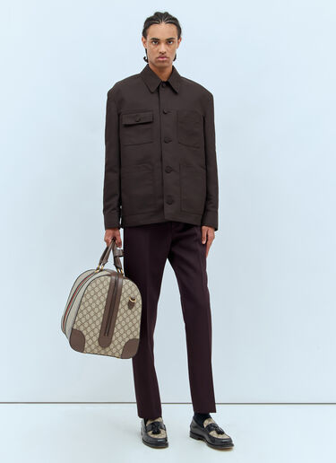 LN-CC® - Gucci: Technical Cotton-Blend Jacket - Brown Gucci Technical Cotton-Blend Jacket Brown guc0158011