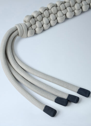 Moncler + Rick Owens Braided Rope Keychain White mcs0363026