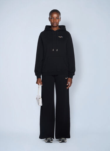 LN-CC® - Off-White: 箭牌玻璃花卉标志连帽衫 - 黑色 Off-White 箭牌玻璃花卉标志连帽衫 黑色 ofw0262045
