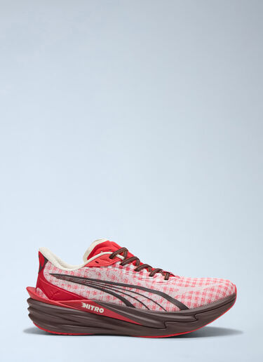 LN-CC® - Puma: Deviate NITRO™ 4 Check Sneakers - Red Puma Deviate NITRO™ 4 Check Sneakers Red pum0164001
