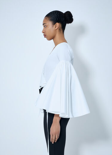 LN-CC® - Jacquemus: V-Neck Wrap Blouse - White Jacquemus V-Neck Wrap Blouse White jac0264011