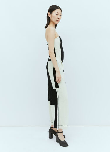 LN-CC® - Issey Miyake: Rectilinear 缩绒连身裤 - 白色 Issey Miyake Rectilinear 缩绒连身裤 白色 ism0254004