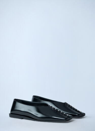 Jil Sander Leather Ballerina Flats Black jil0262028