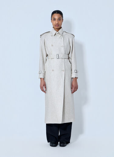 LN-CC® - Max Mara: Double-Breasted Trench Coat - Beige Max Mara Double-Breasted Trench Coat Beige max0264306