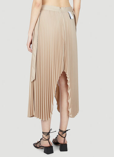 LN-CC® - Rokh: Satin Pleated Skirt - Beige Rokh Satin Pleated Skirt Beige rok0251005