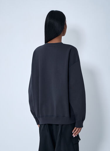 LN-CC® - GANNI: Logo Motif Sweatshirt - Black GANNI Logo Motif Sweatshirt Black gan0263008