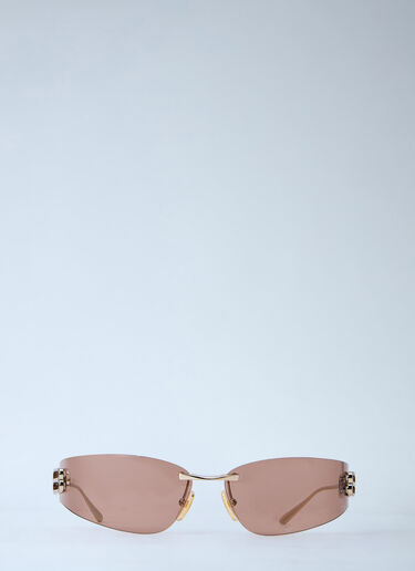 LN-CC® - Balenciaga: Gossip Rimless Logo Sunglasses - Pink Balenciaga Gossip Rimless Logo Sunglasses Pink bal0263053