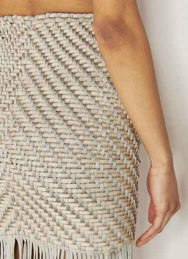 LN-CC® - Isa Boulder: Chevron-Weave Mini Skirt - Grey Isa Boulder Chevron-Weave Mini Skirt Grey isa0255010