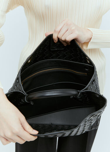 LN-CC® - Bottega Veneta: Medium Andiamo Handbag - Black Bottega Veneta Medium Andiamo Handbag Black bov0255096