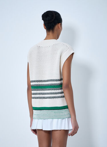 Lacoste Runway Knit Vest White lac0364001
