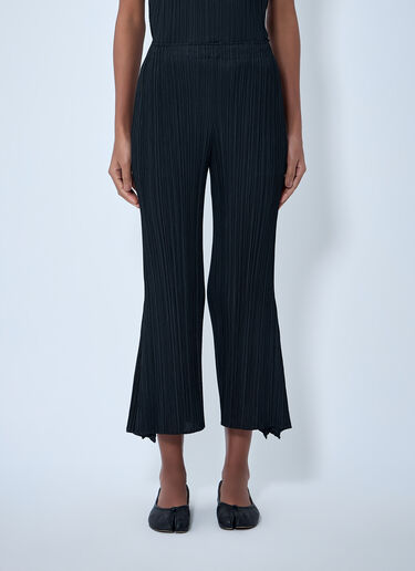 LN-CC® - Pleats Please Issey Miyake: 褶皱长裤 - 黑色 Pleats Please Issey Miyake 褶皱长裤 黑色 plp0263002