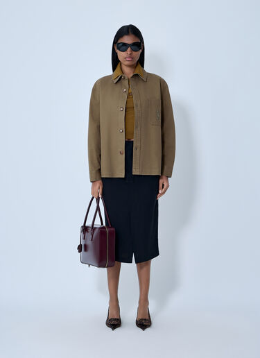 LN-CC® - Saint Laurent: Cotton Shirt - Brown Saint Laurent Cotton Shirt Brown sla0262005