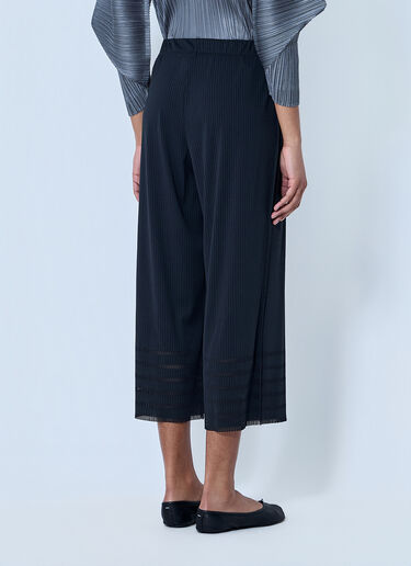 LN-CC® - Pleats Please Issey Miyake: Pleated Wide-Leg Trousers - Black Pleats Please Issey Miyake Pleated Wide-Leg Trousers Black plp0264011