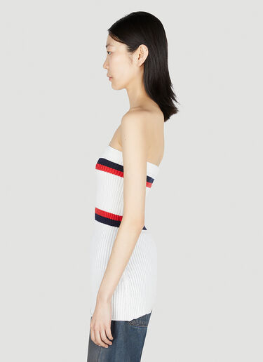 LN-CC® - Meryll Rogge: Ribbed Bustier Top - White Meryll Rogge Ribbed Bustier Top White mrl0252013