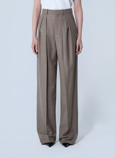 LN-CC® - Saint Laurent: Wool Chiné Pants - Beige Saint Laurent Wool Chiné Pants Beige sla0260073
