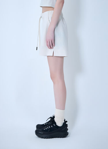 LN-CC® - Moncler Grenoble: Drawstring Shorts - White Moncler Grenoble Drawstring Shorts White mog0264006