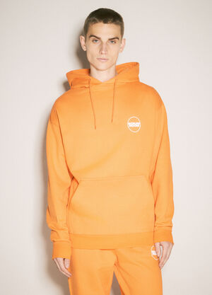 LN-CC® - Boiler Room: Logo Print Hooded Sweatshirt - Orange Boiler Room Logo Print Hooded Sweatshirt Orange bor0155005