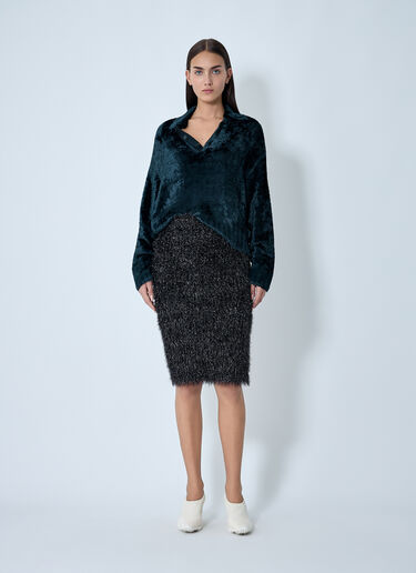 Lacoste Textured Midi Skirt Black lac0262002