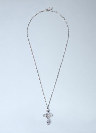 LN-CC® - Vivienne Westwood: Olympia Drop Pendant Necklace - Silver Vivienne Westwood Olympia Drop Pendant Necklace Silver vvw0264035