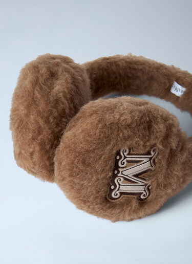 Max Mara Logo Motif Ear Muffs Camel max0262037