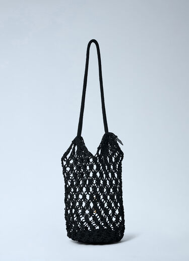 Saint Laurent Large Cassandre Crochet Tote Bag Black sla0261119
