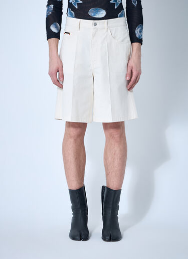 LN-CC® - Marni: Cotton Bermuda Shorts - White Marni Cotton Bermuda Shorts White mni0160005