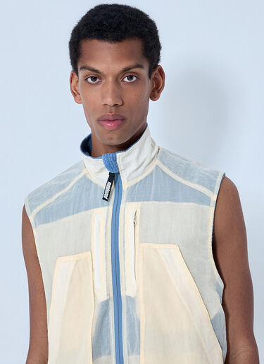 LN-CC® - Metalwood: Quilted Zip-Up Vest - White Metalwood Quilted Zip-Up Vest White met0164001
