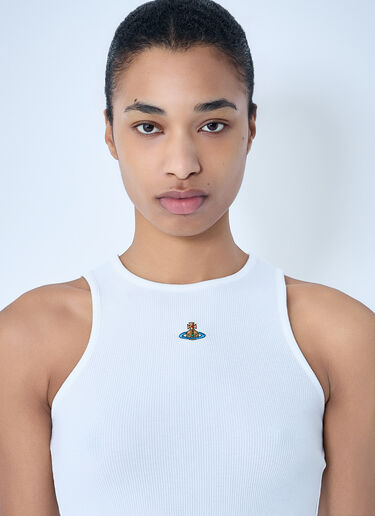 LN-CC® - Vivienne Westwood: 90s Ribbed Tank Top - White Vivienne Westwood 90s Ribbed Tank Top White vvw0264012