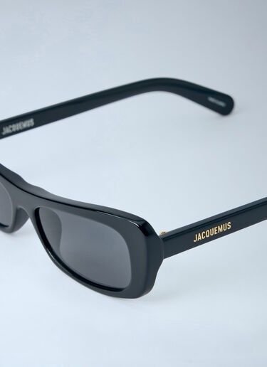 LN-CC® - Jacquemus: Les Lunettes Capri Sunglasses - Black Jacquemus Les Lunettes Capri Sunglasses Black jac0364018