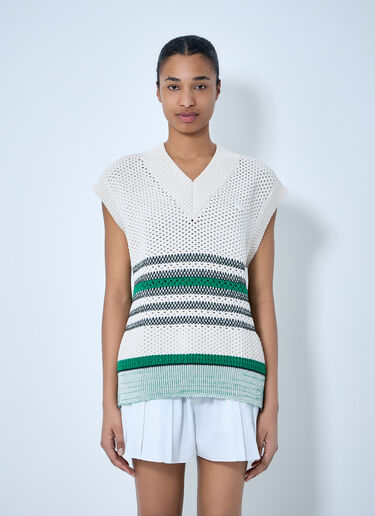 Lacoste Runway Knit Vest White lac0364001