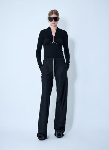 LN-CC® - Rick Owens: Allanah Long Sleeve Top - Black Rick Owens Allanah Long Sleeve Top Black ric0261014