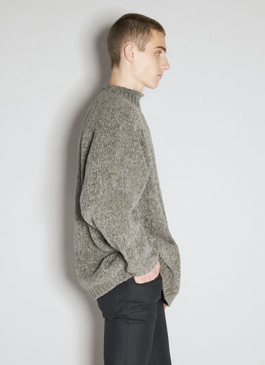 LN-CC® - UNDERCOVER: High Neck Sweater - Grey UNDERCOVER High Neck Sweater Grey und0154005