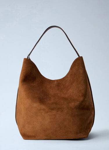 LN-CC® - TOTEME: Suede Belted Tote Bag - Brown TOTEME Suede Belted Tote Bag Brown tot0257041