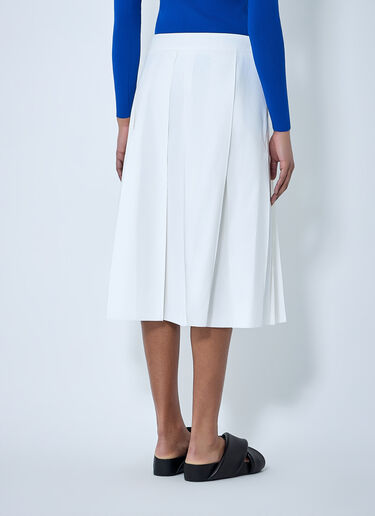 Jil Sander Pleated Midi Skirt White jil0264005