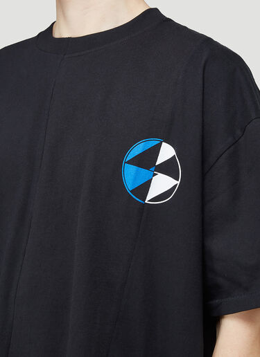 LN-CC® - The Salvages: Reconstructed Split Logo T-Shirt - Black The Salvages Reconstructed Split Logo T-Shirt Black slv0144003
