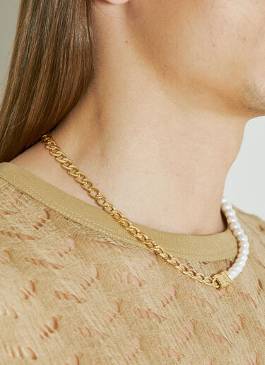 LN-CC® - Alan Crocetti: Maxi Mix Unity Curb Chain Necklace - Gold Alan Crocetti Maxi Mix Unity Curb Chain Necklace Gold acr0354004