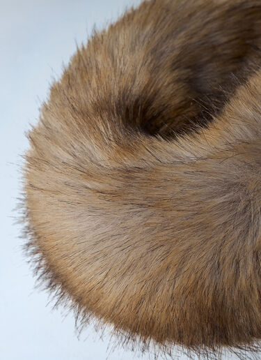 LN-CC® - Balenciaga: Faux Fur Bag Strap - Cream Balenciaga Faux Fur Bag Strap Cream bal0262020