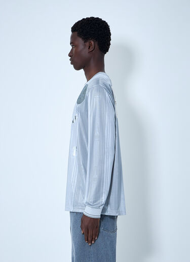 LN-CC® - Acne Studios: Embroidered Logo Long-Sleeve Shirt - Grey Acne Studios Embroidered Logo Long-Sleeve Shirt Grey acn0164041