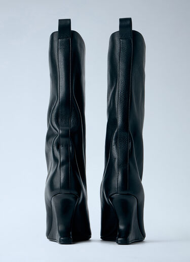 LN-CC® - Rick Owens: Cantilever 8 Sharp Flared Boots - Black Rick Owens Cantilever 8 Sharp Flared Boots Black ric0263052