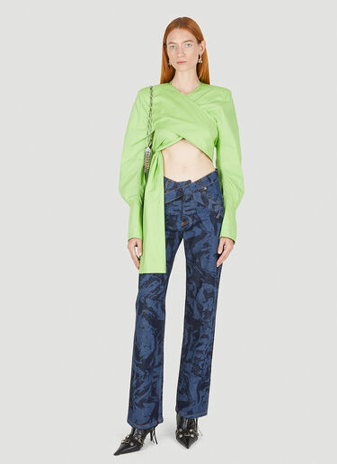 LN-CC® - Ninamounah: Seahorse Wrap Top - Green Ninamounah Seahorse Wrap Top Green nmo0248002