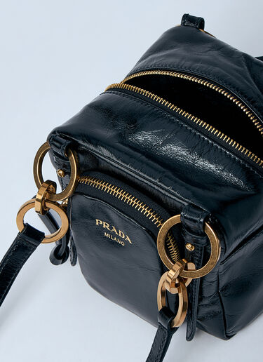 Prada ミニ ダングル レザーハンドバッグ  ブラック pra0260067