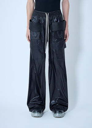 LN-CC® - Rick Owens DRKSHDW: Creatch Wide Cargo Drawstring Pants - Black Rick Owens DRKSHDW Creatch Wide Cargo Drawstring Pants Black drk0164005