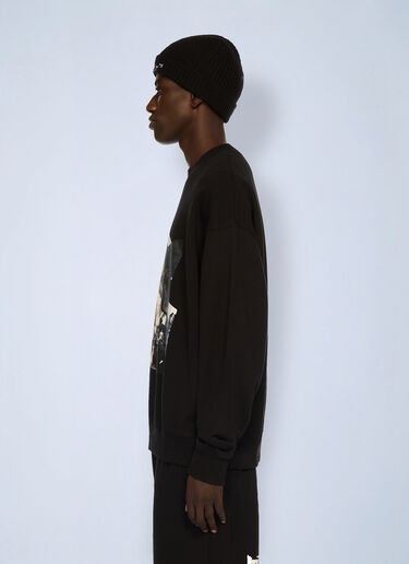LN-CC® - Off-White: Cupid Paper Skate Crewneck Sweatshirt - Black Off-White Cupid Paper Skate Crewneck Sweatshirt Black ofw0162066