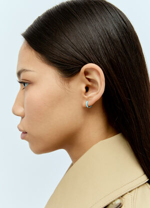 LN-CC® - Fry Powers: Neon Enamel Huggies Earrings - Blue Fry Powers Neon Enamel Huggies Earrings Blue fpw0255002