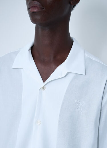 LN-CC® - Acne Studios: 徽标刺绣衬衫 - 白色 Acne Studios 徽标刺绣衬衫 白色 acn0161007